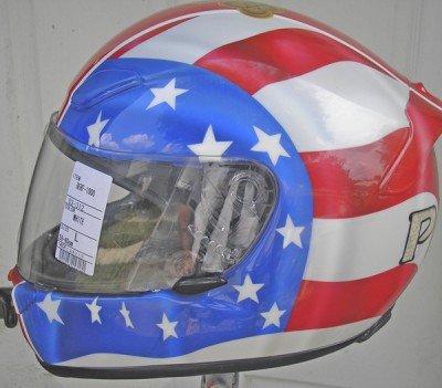 motorcycle helmet flag design