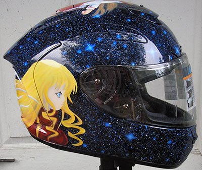 motorcycle helmet anime design