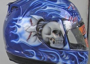motorcycle helmet flame design