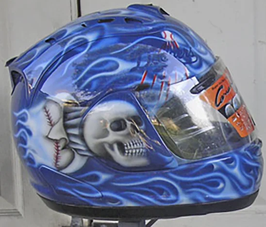 motorcycle helmet flame design
