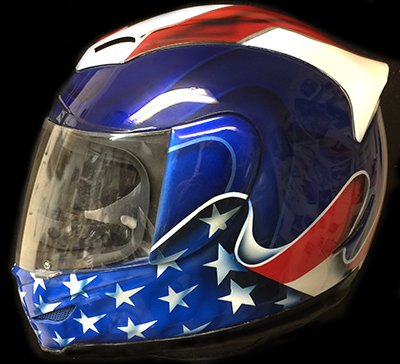 Motorcycle Helmet American Flag Design