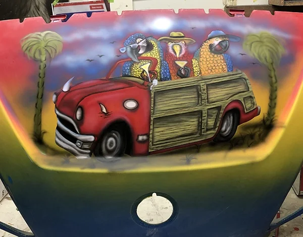 golf cart custom painted 1